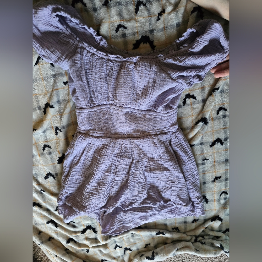 Hollister Lavender Off-Shoulder Romper